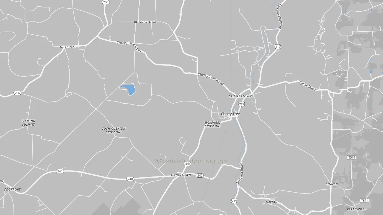 Transit Grade map of 15724, PA
