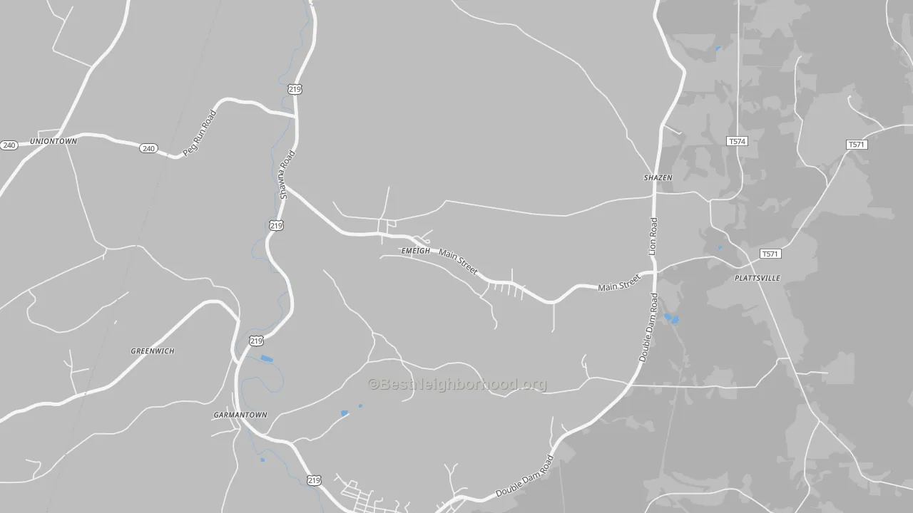 Transit Grade map of 15738, PA