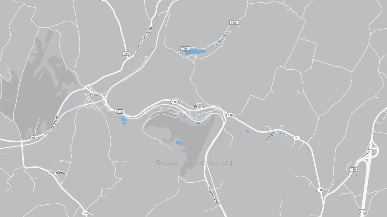 Transit Grade map of 15739, PA