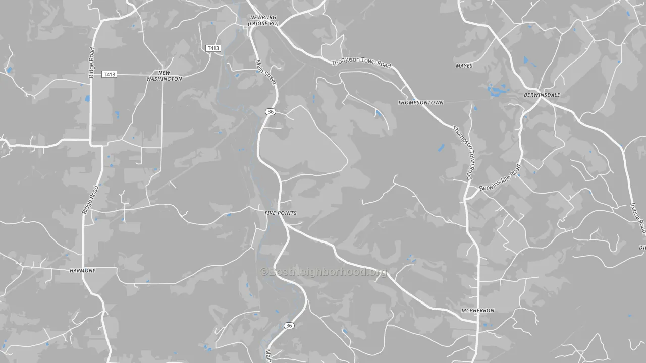 Transit Grade map of 15753, PA