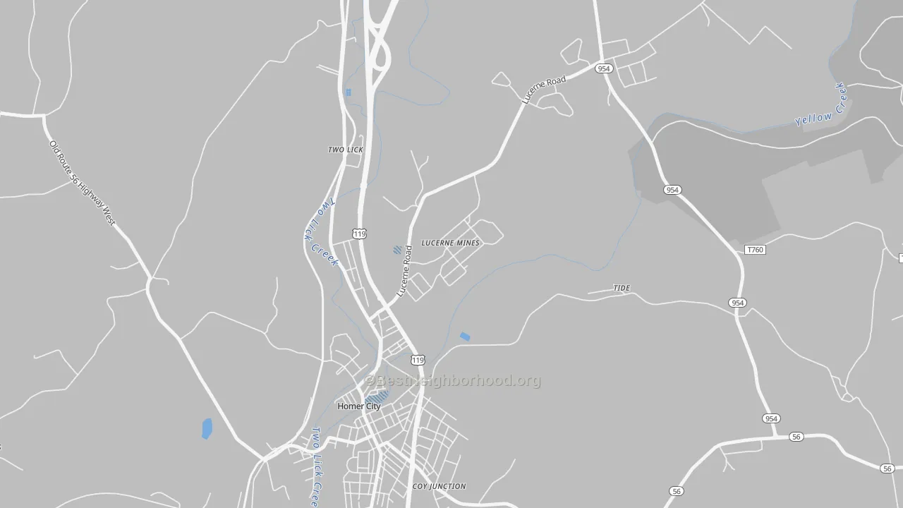 Transit Grade map of 15754, PA