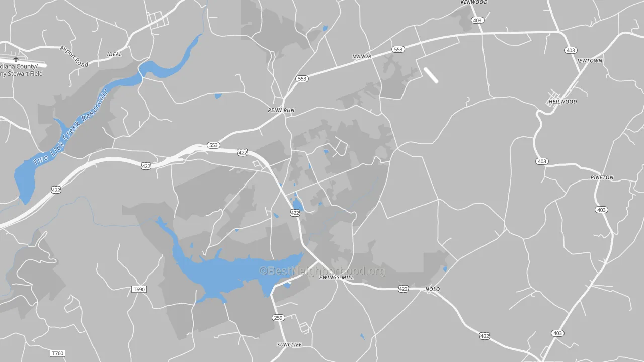 Transit Grade map of 15765, PA