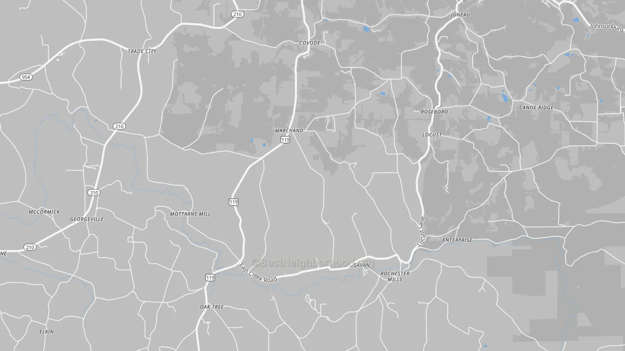 Transit Grade map of 15771, PA