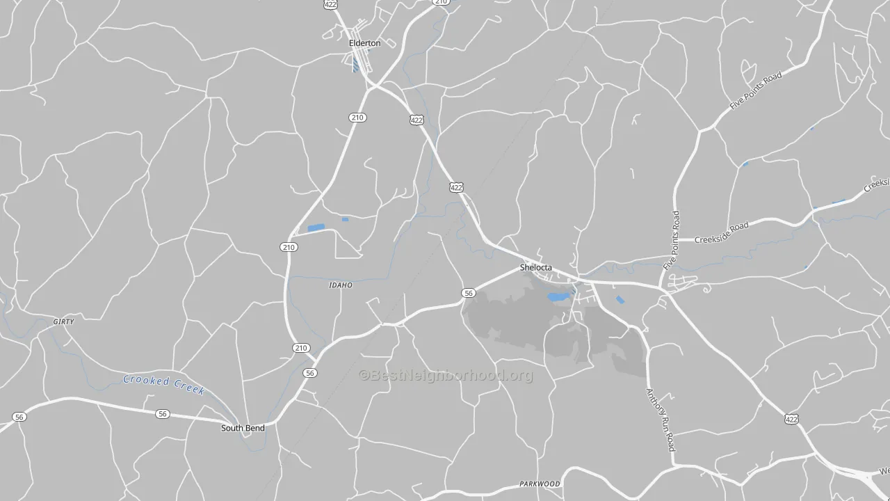 Transit Grade map of 15774, PA