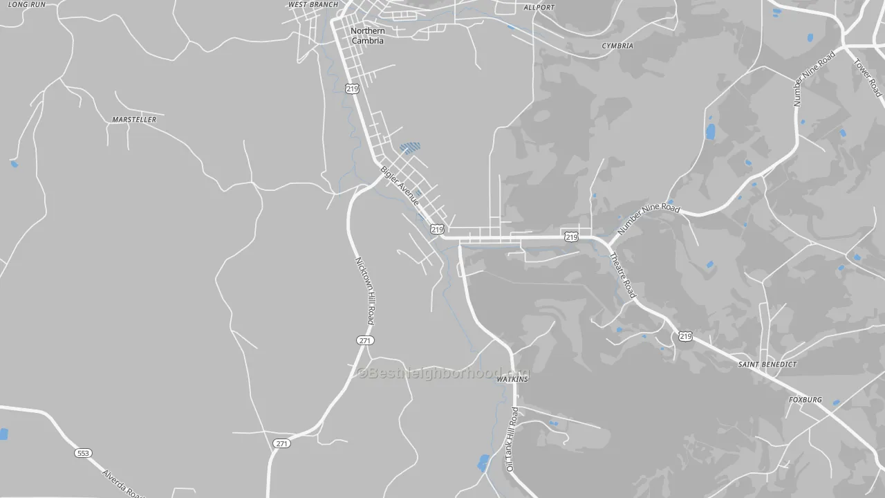 Transit Grade map of 15775, PA
