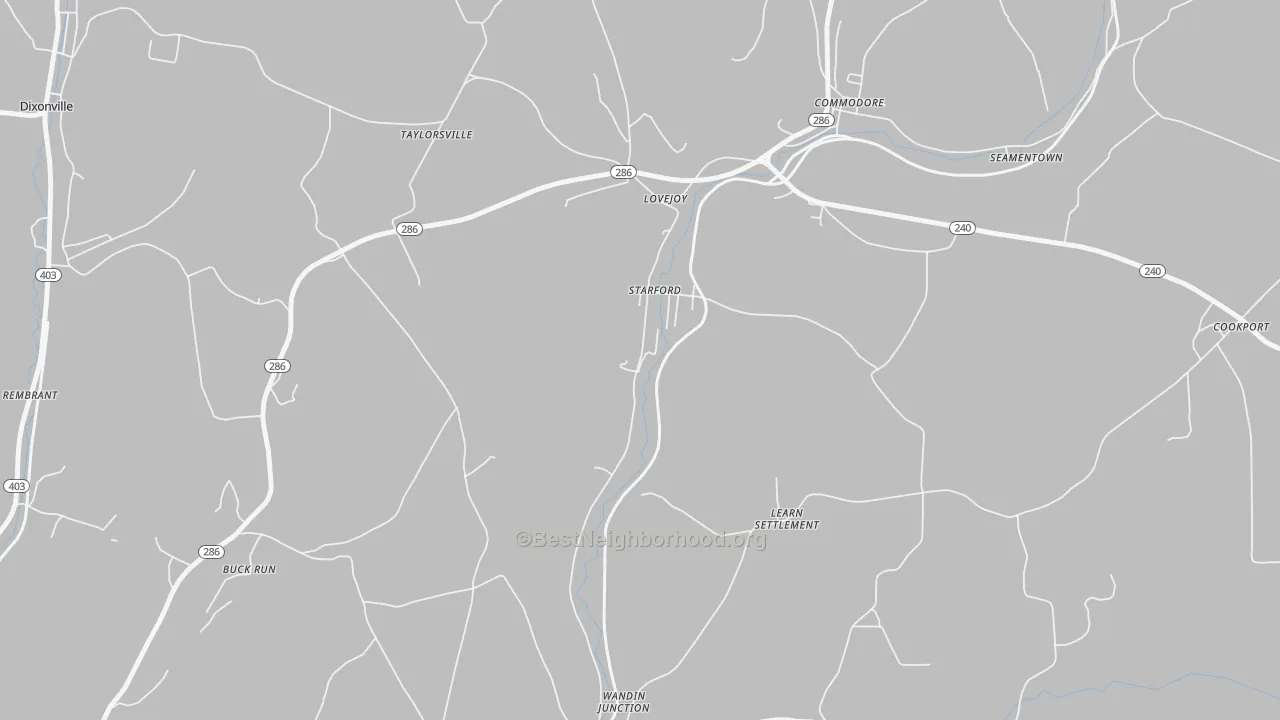 Transit Grade map of 15777, PA
