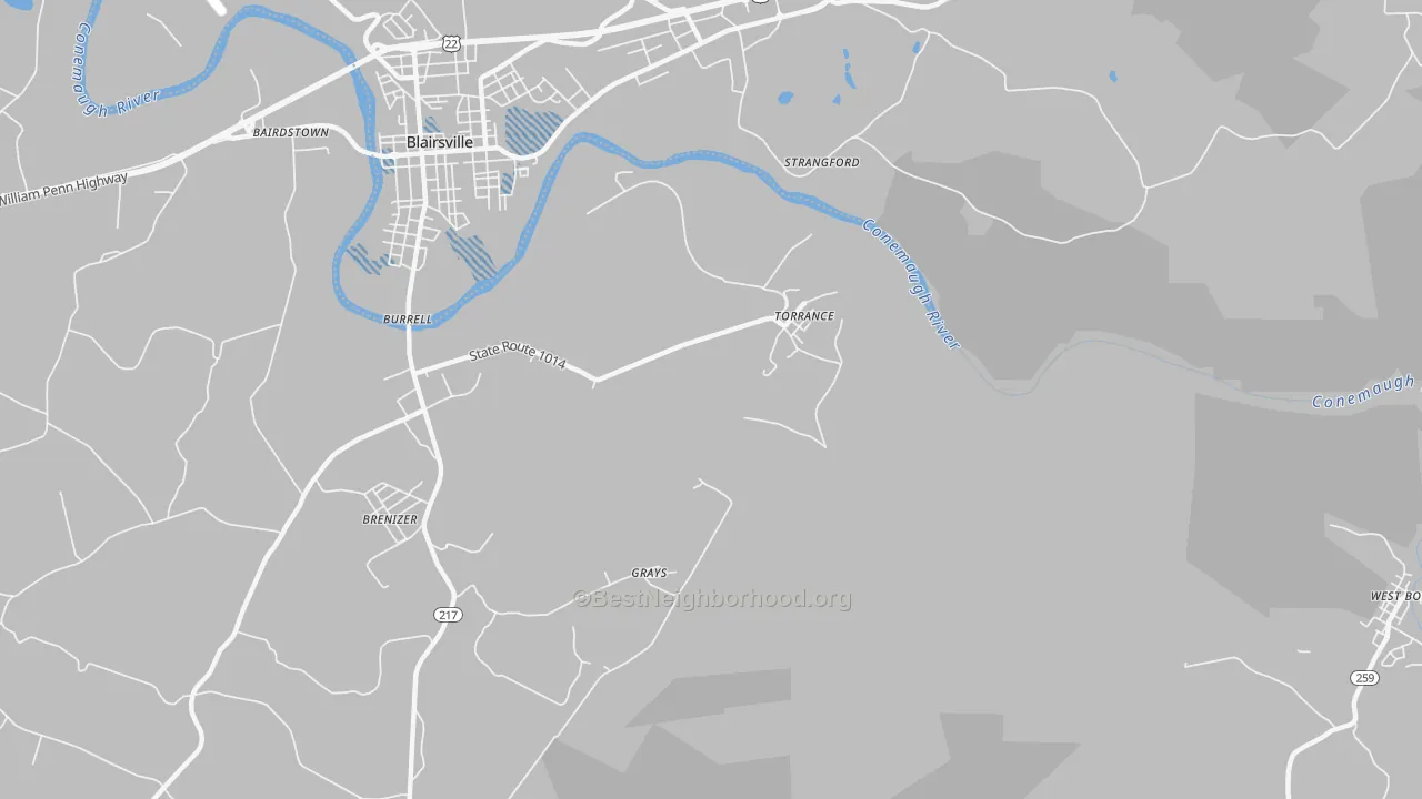 Transit Grade map of 15779, PA