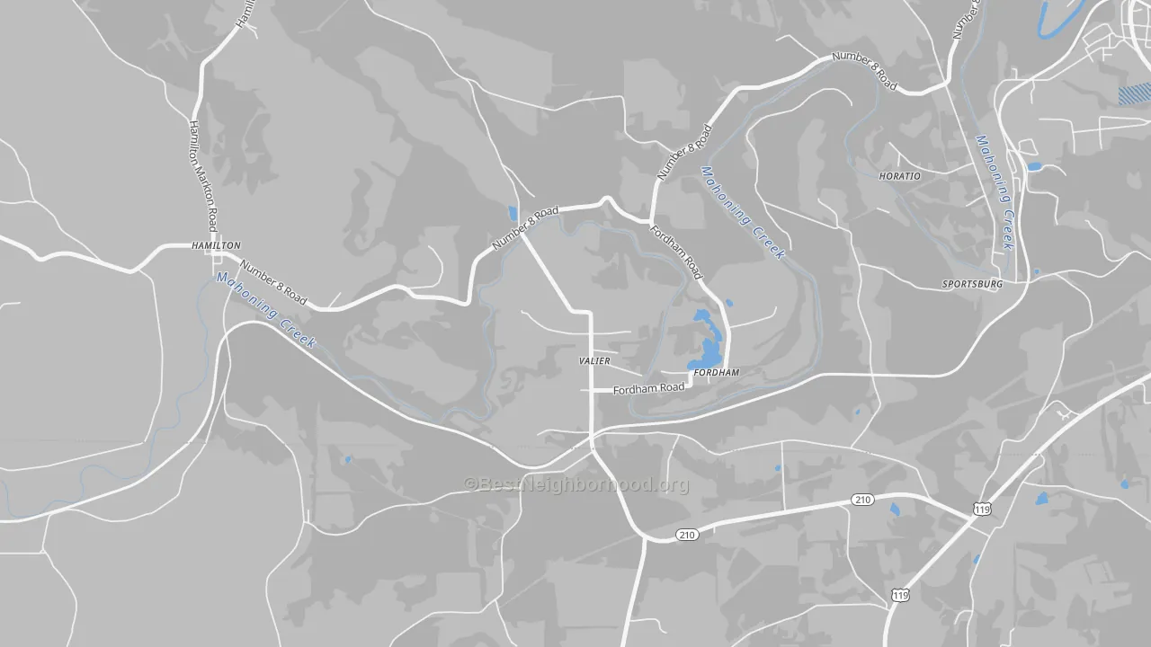 Transit Grade map of 15780, PA