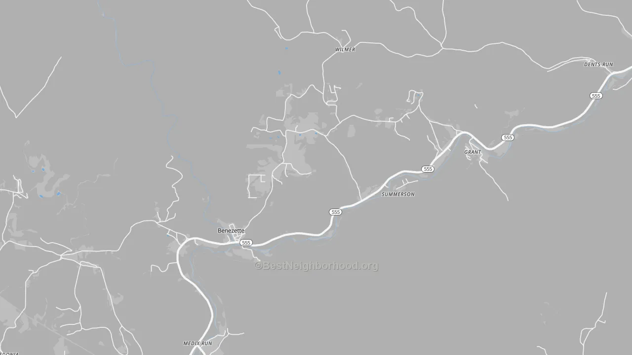 Transit Grade map of 15821, PA
