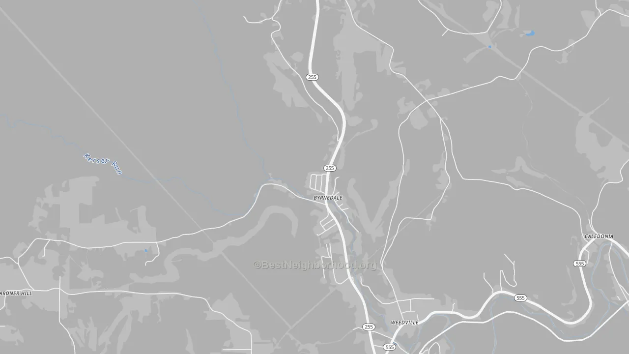 Transit Grade map of 15827, PA