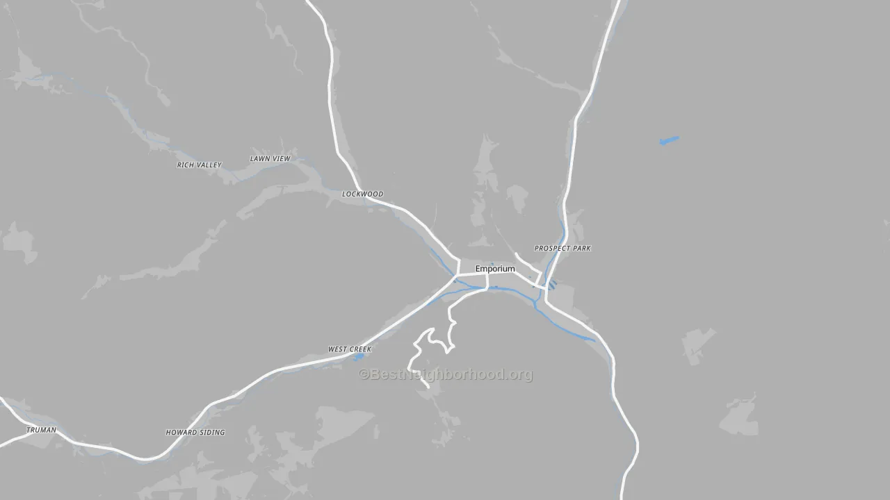 Transit Grade map of 15834, PA