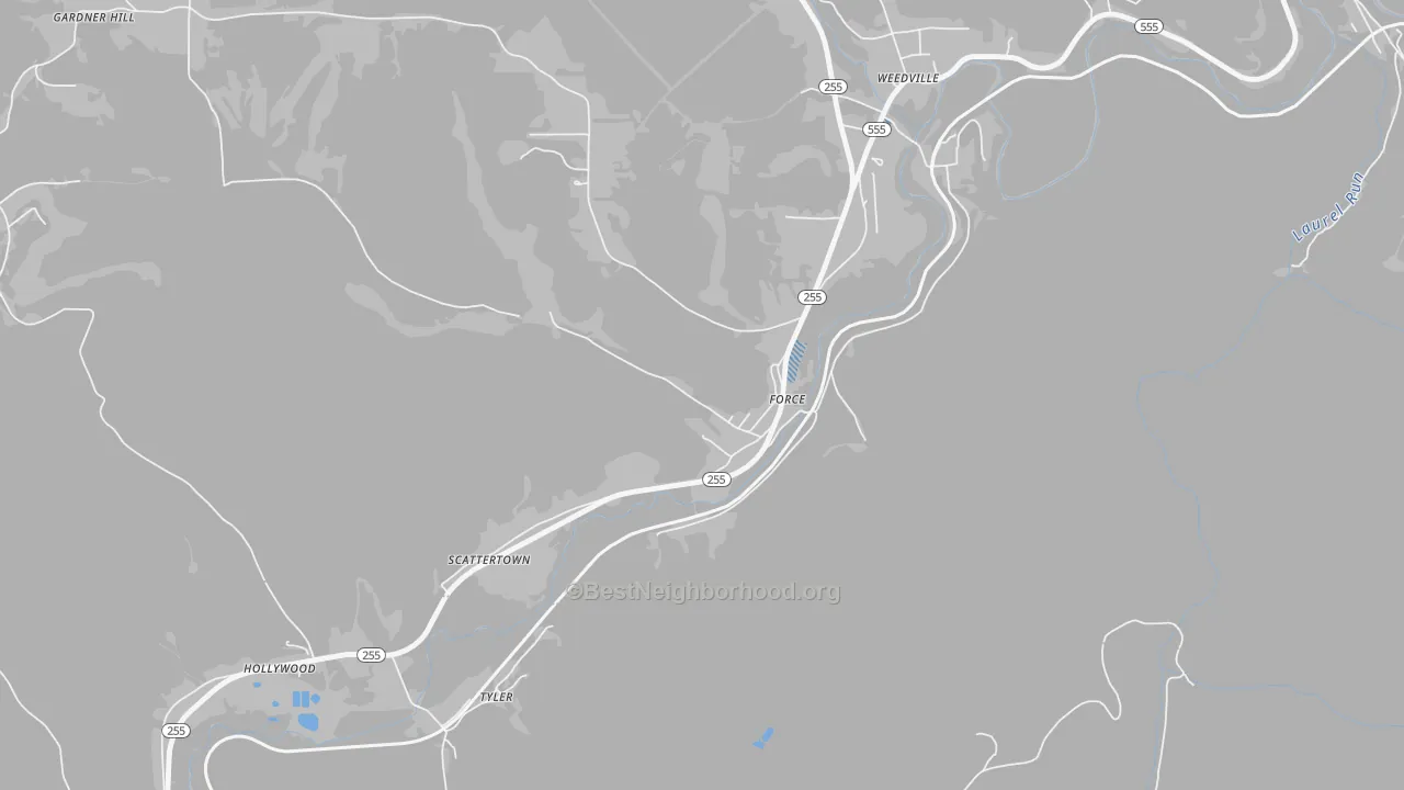 Transit Grade map of 15841, PA
