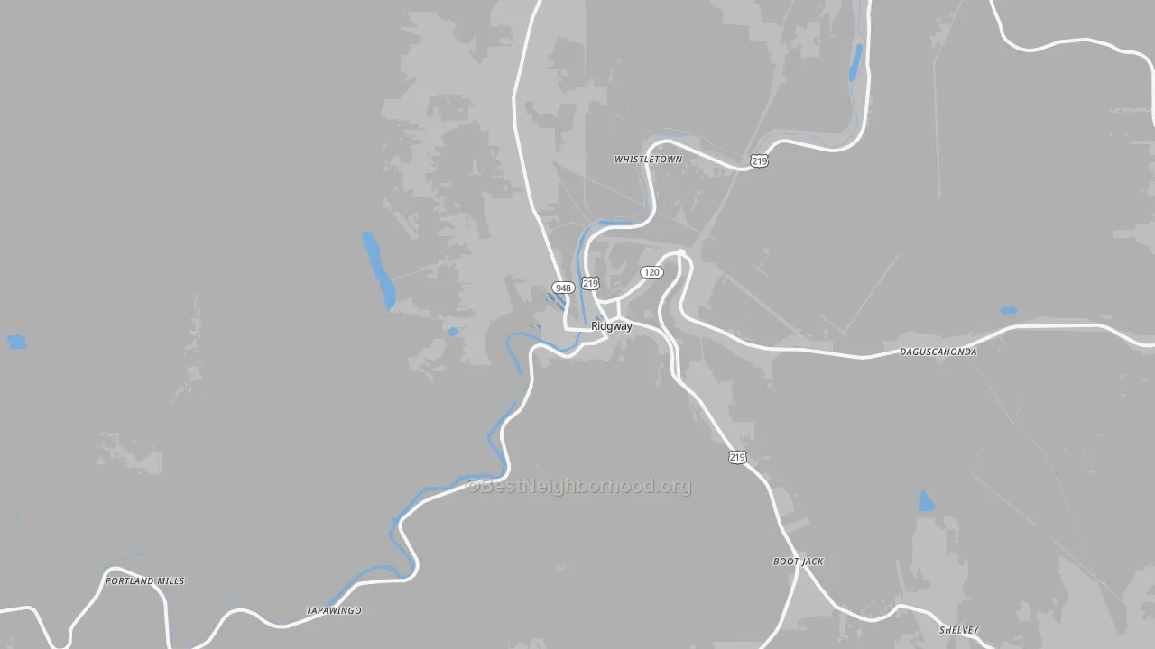 Transit Grade map of 15853, PA