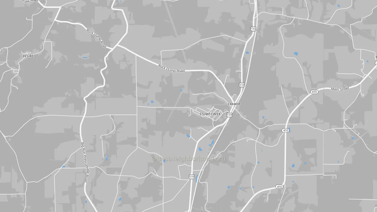 Transit Grade map of 15863, PA