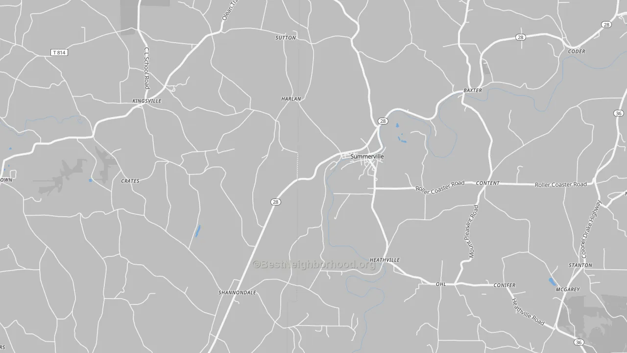 Transit Grade map of 15864, PA