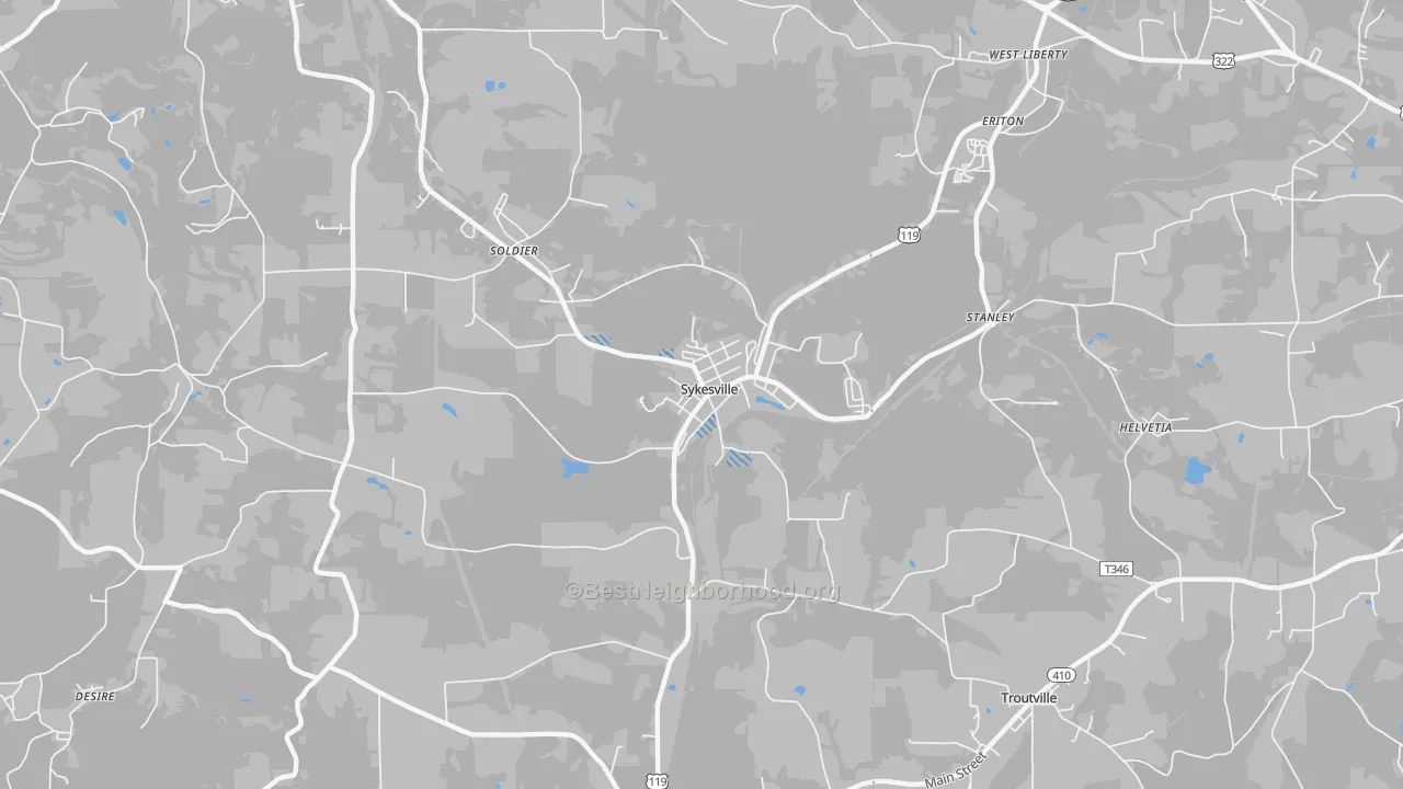 Transit Grade map of 15865, PA