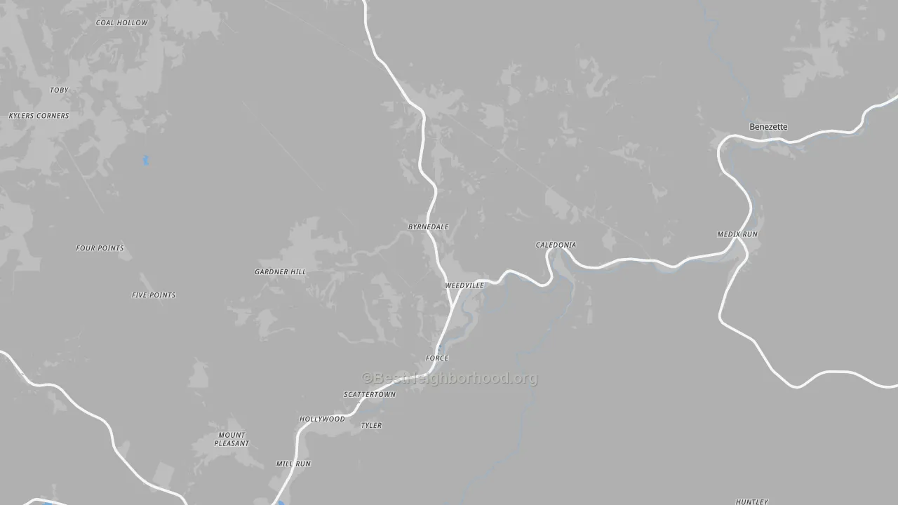 Transit Grade map of 15868, PA