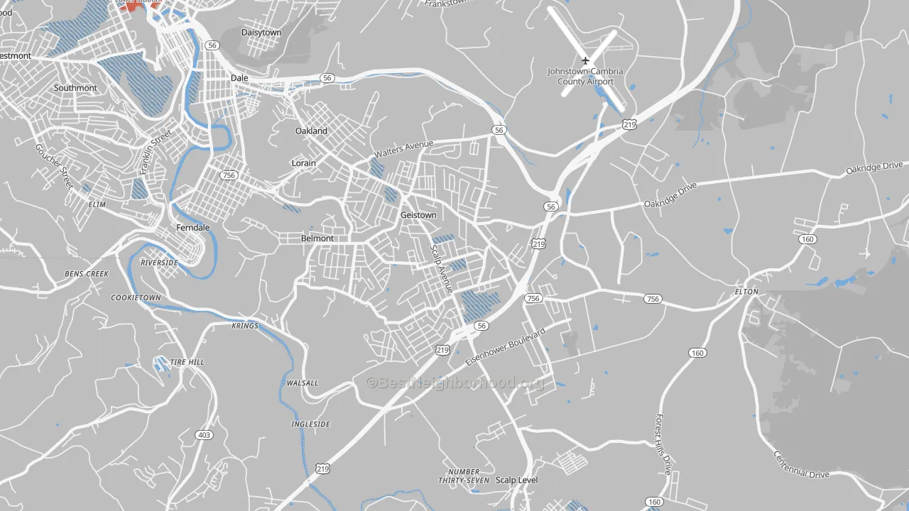 Transit Grade map of 15904, PA