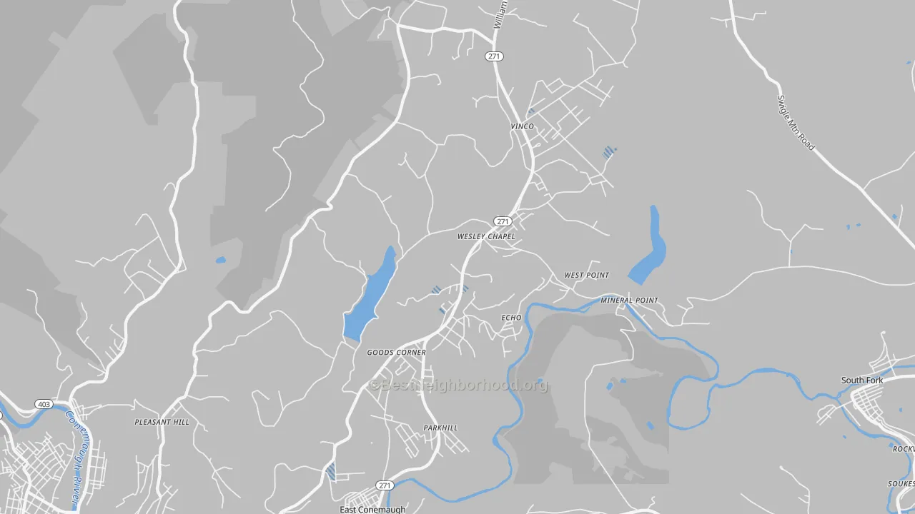 Transit Grade map of 15909, PA