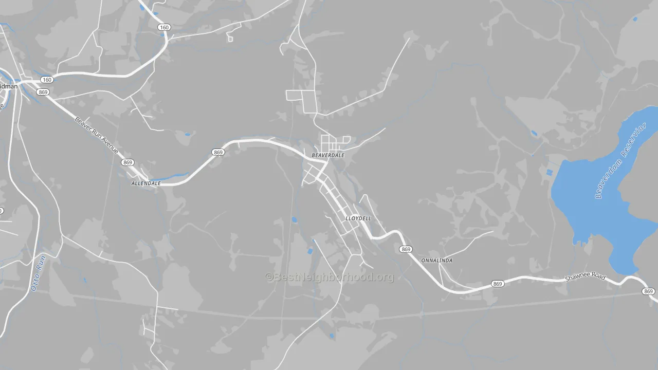 Transit Grade map of 15921, PA