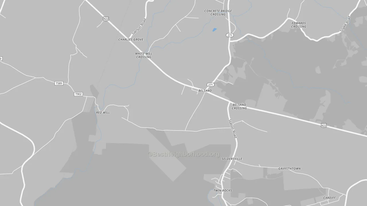 Transit Grade map of 15922, PA