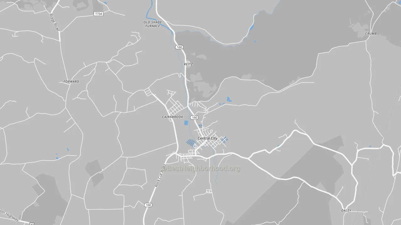 Transit Grade map of 15924, PA