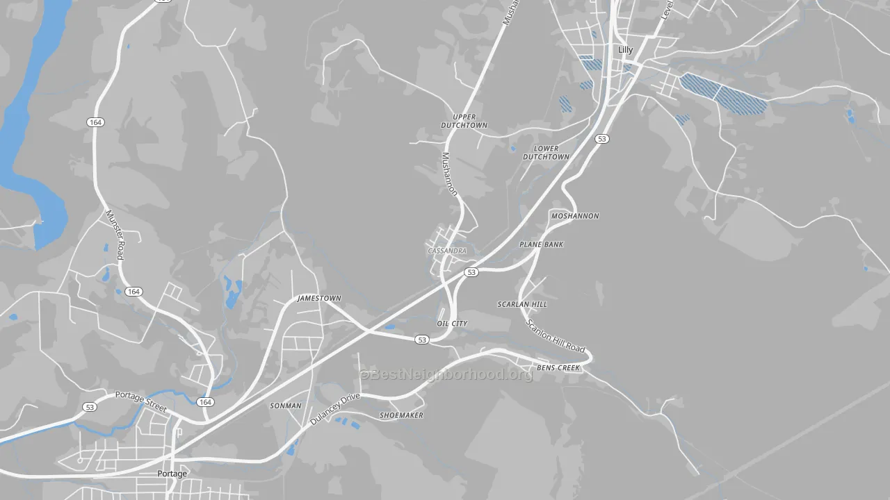 Transit Grade map of 15925, PA