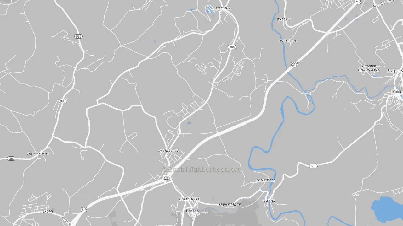 Transit Grade map of 15928, PA