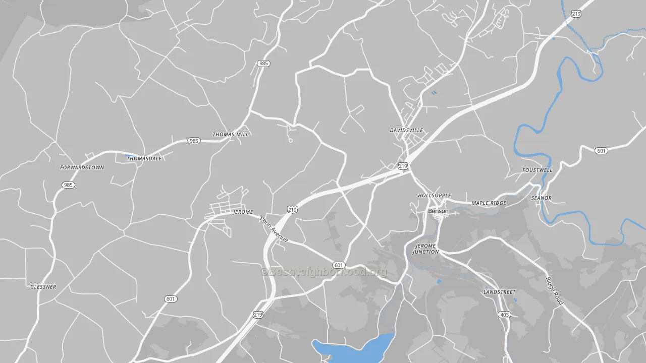 Transit Grade map of 15935, PA