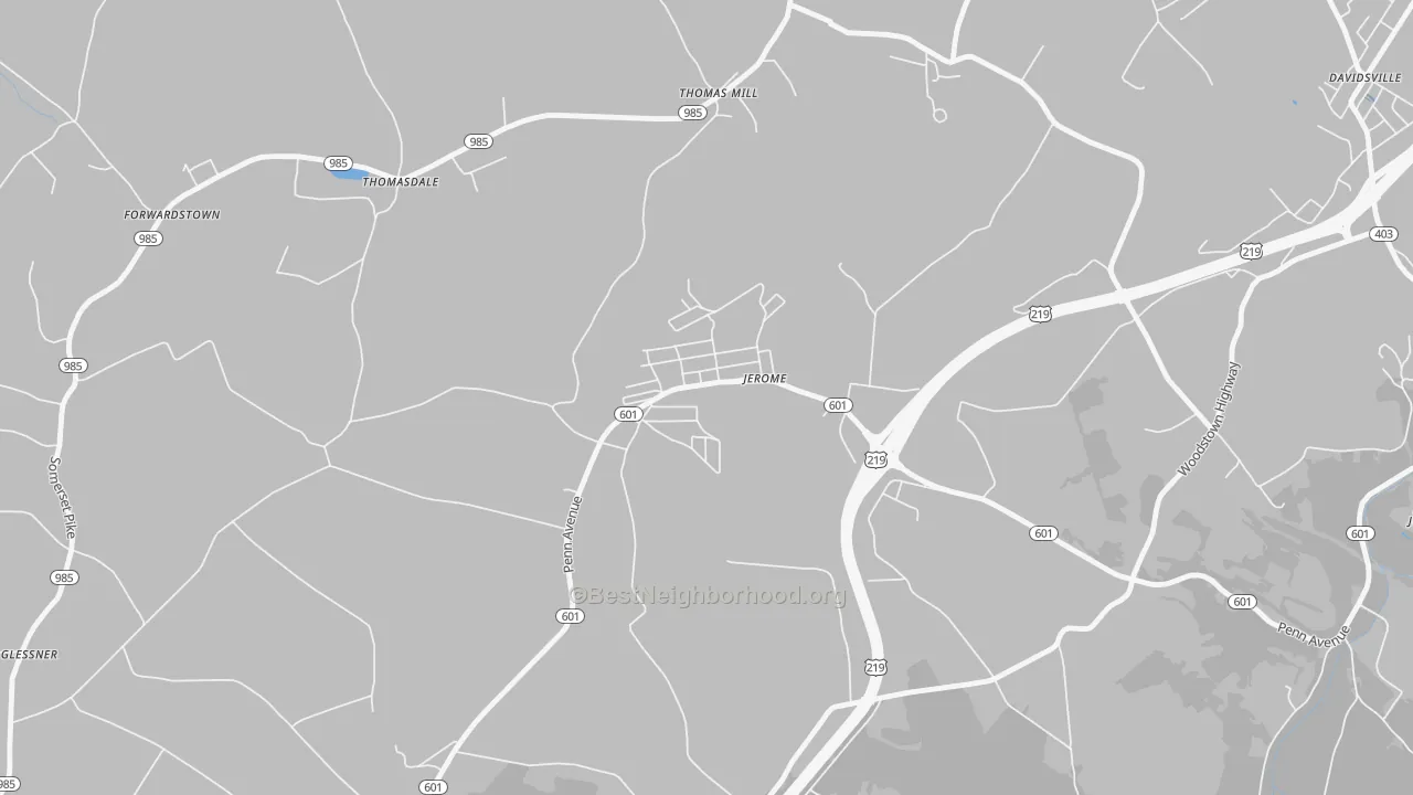 Transit Grade map of 15937, PA