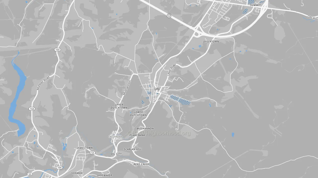 Transit Grade map of 15938, PA