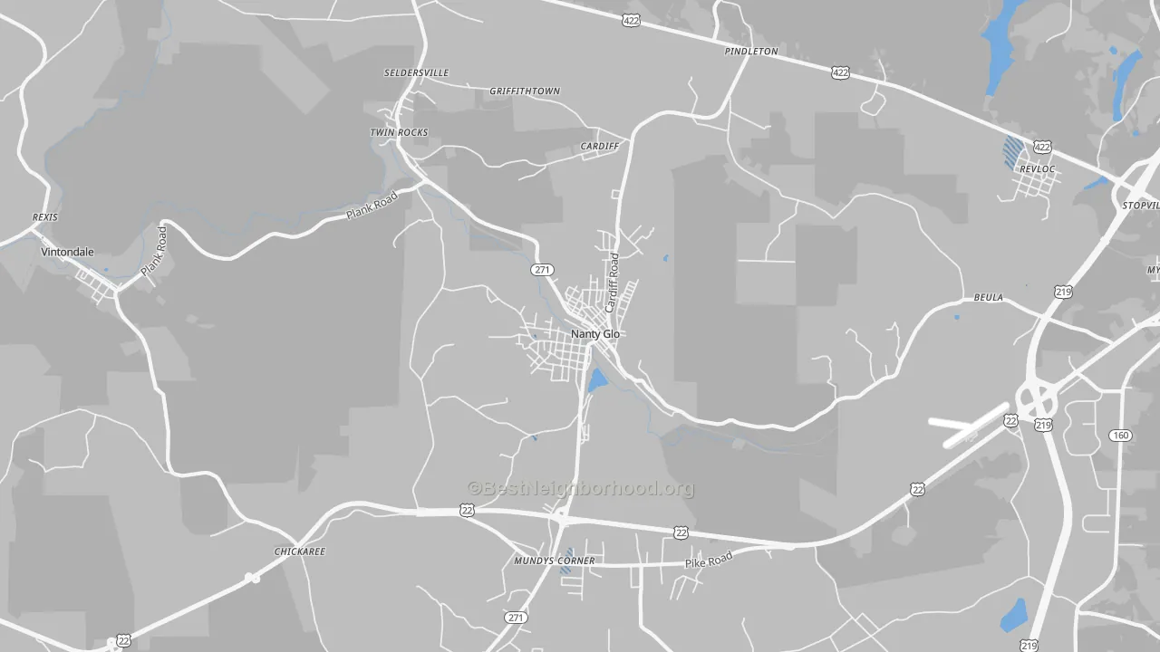 Transit Grade map of 15943, PA