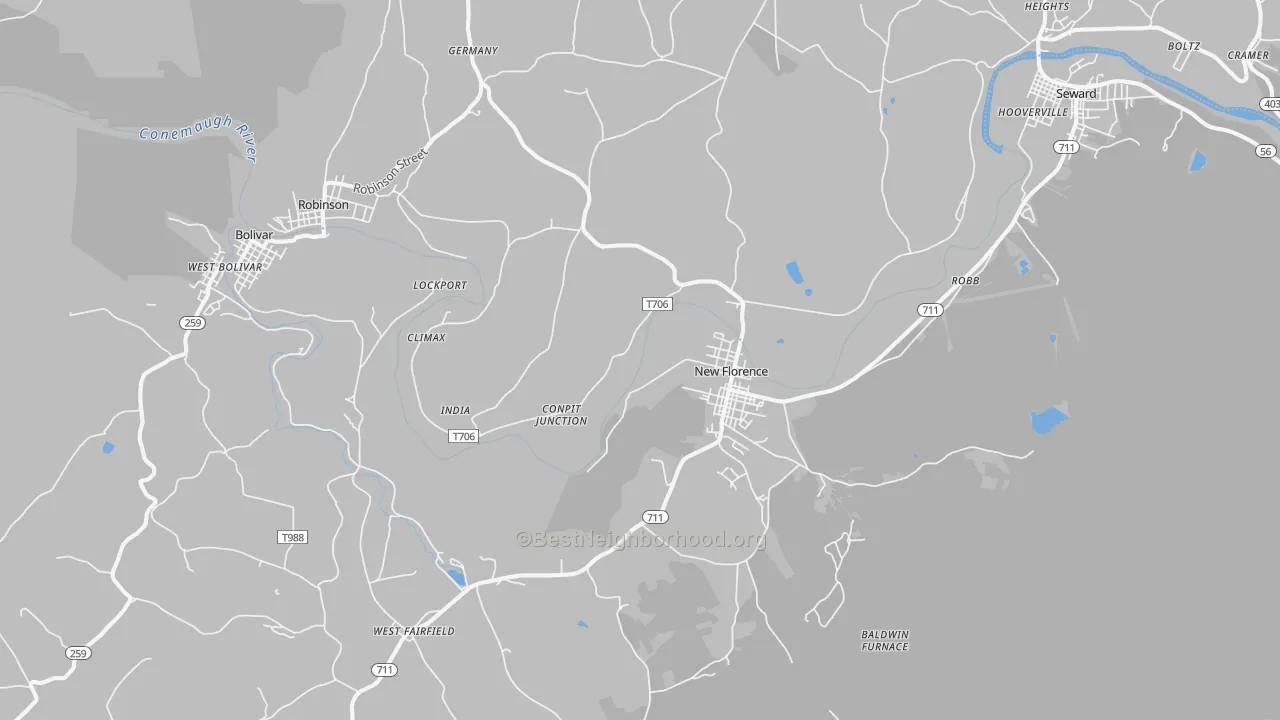 Transit Grade map of 15944, PA