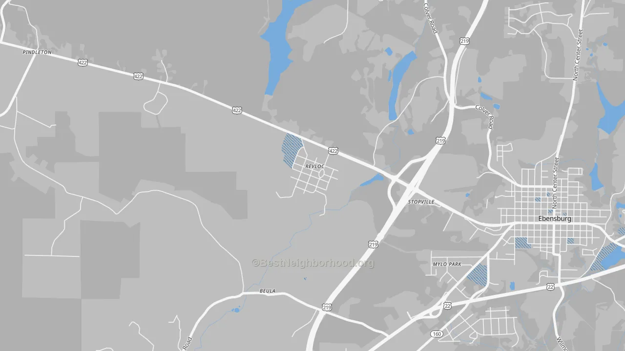 Transit Grade map of 15948, PA