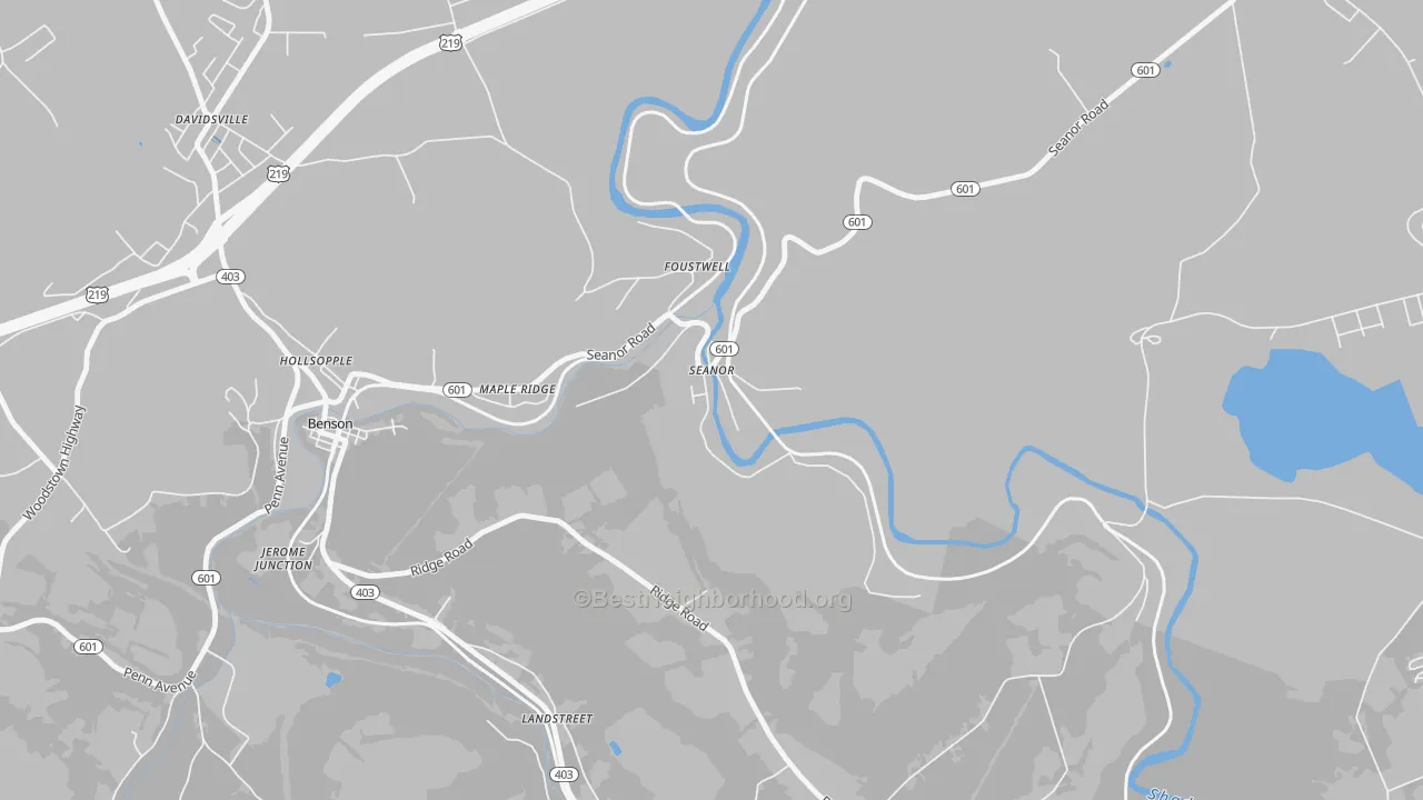 Transit Grade map of 15953, PA