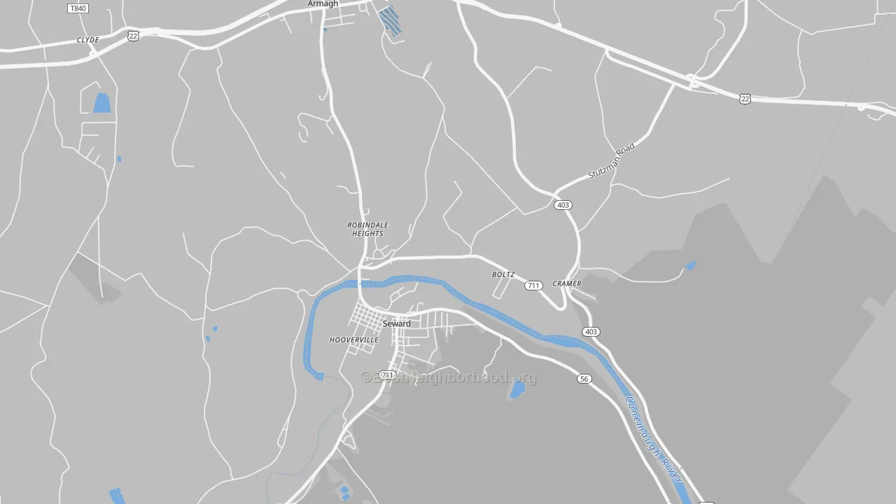 Transit Grade map of 15954, PA