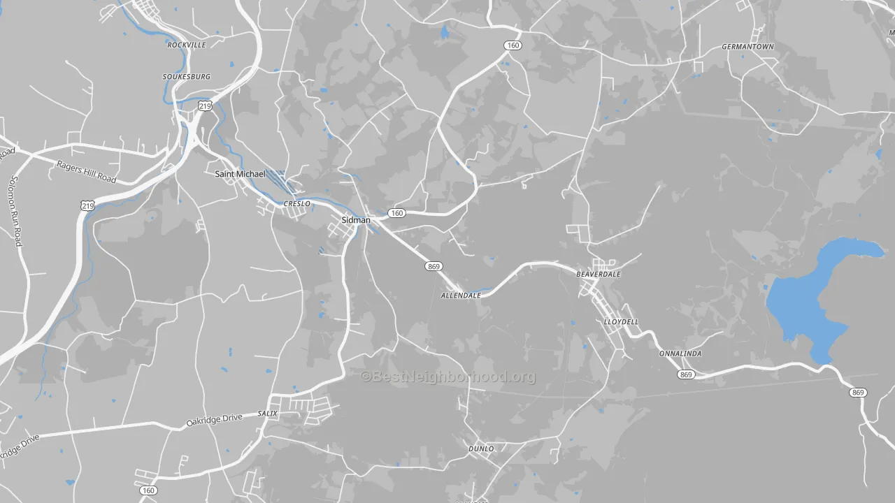 Transit Grade map of 15955, PA