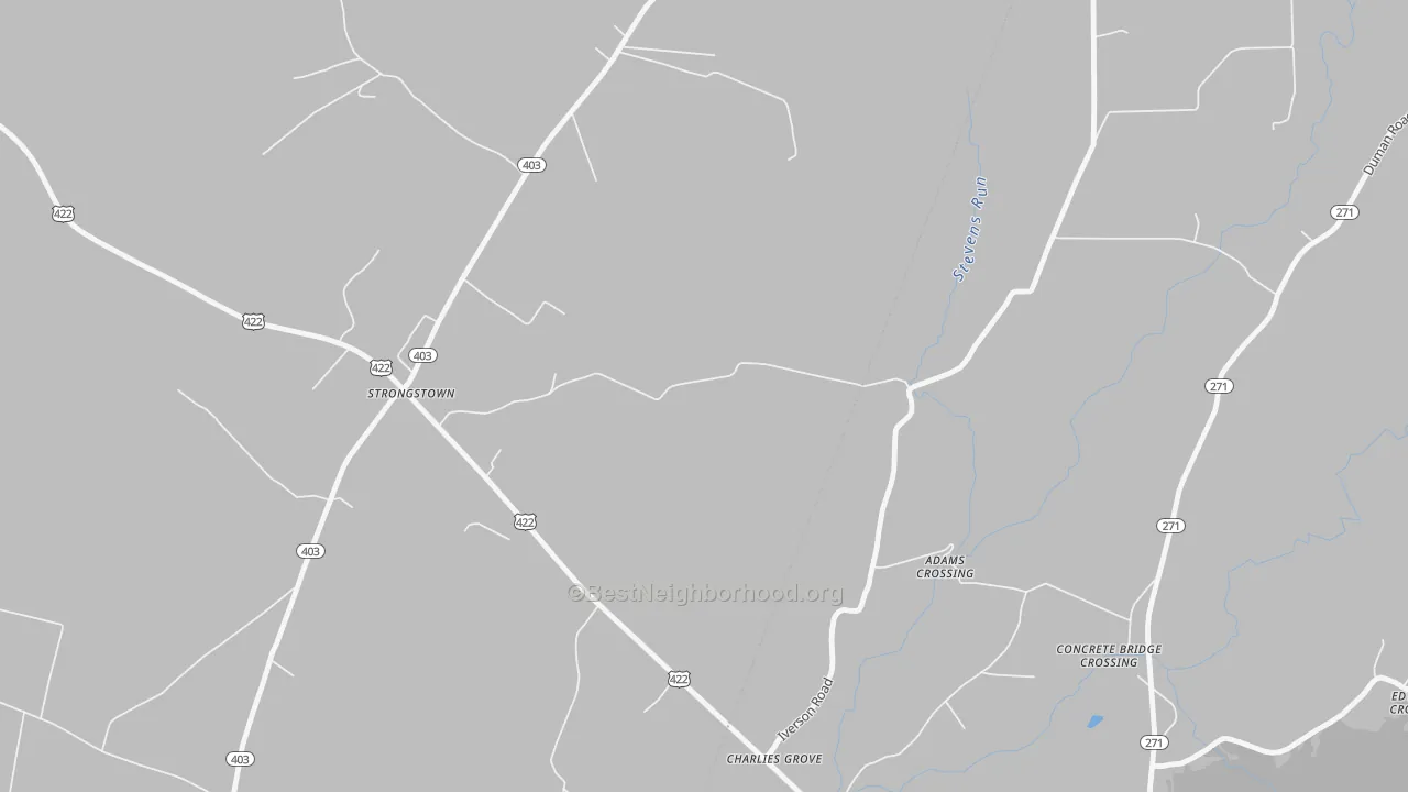 Transit Grade map of 15957, PA