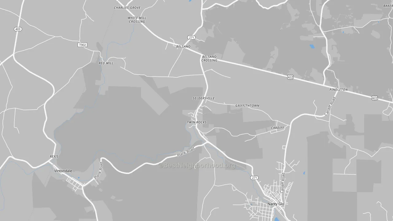 Transit Grade map of 15960, PA