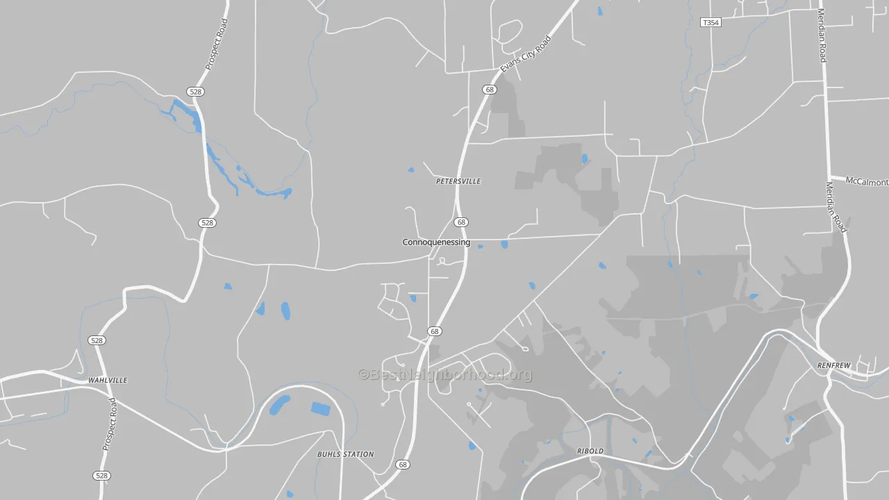 Transit Grade map of 16027, PA