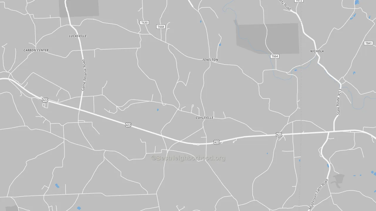 Transit Grade map of 16034, PA