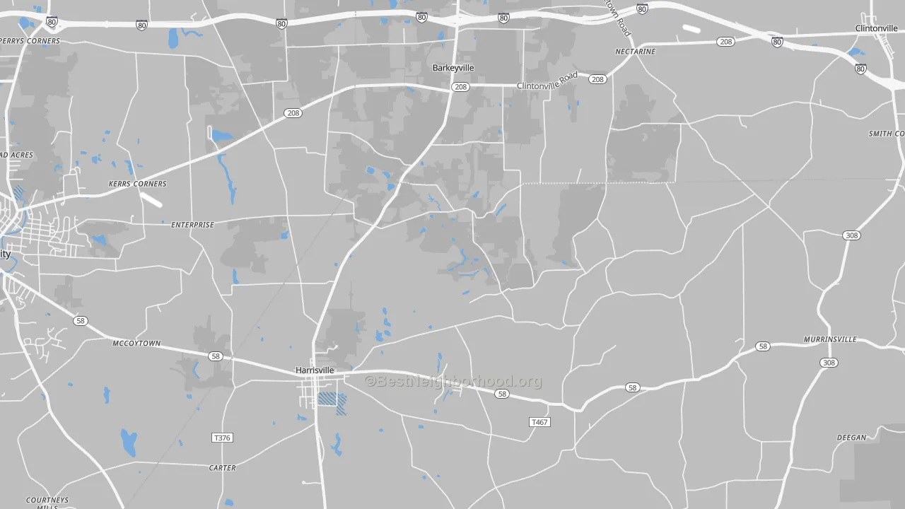 Transit Grade map of 16038, PA