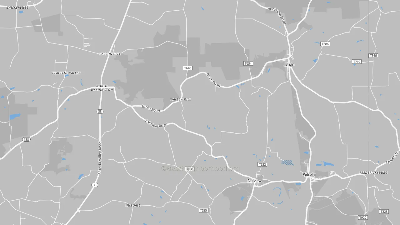 Transit Grade map of 16050, PA