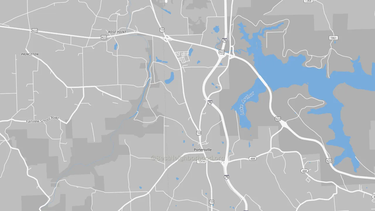 Transit Grade map of 16051, PA
