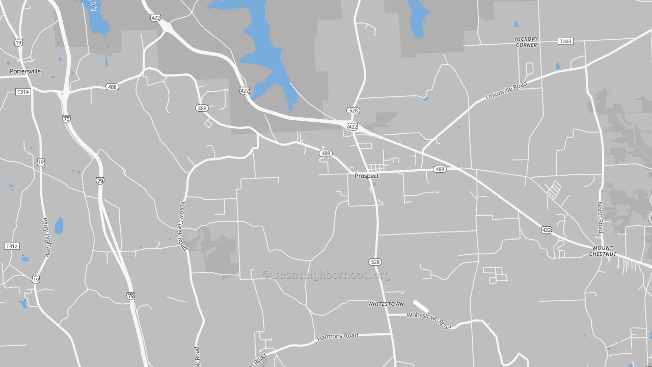 Transit Grade map of 16052, PA