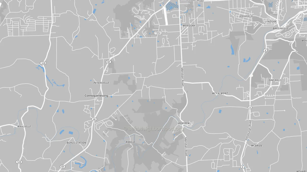 Transit Grade map of 16053, PA
