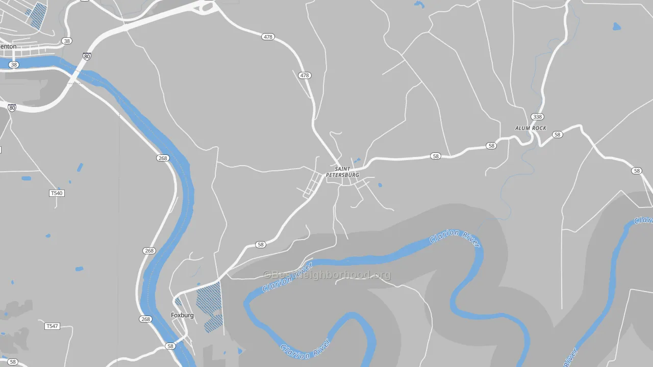 Transit Grade map of 16054, PA