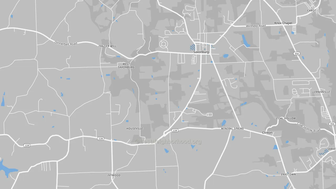 Transit Grade map of 16056, PA