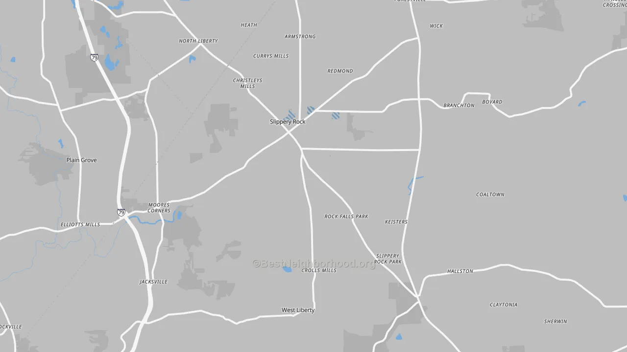 Transit Grade map of 16057, PA