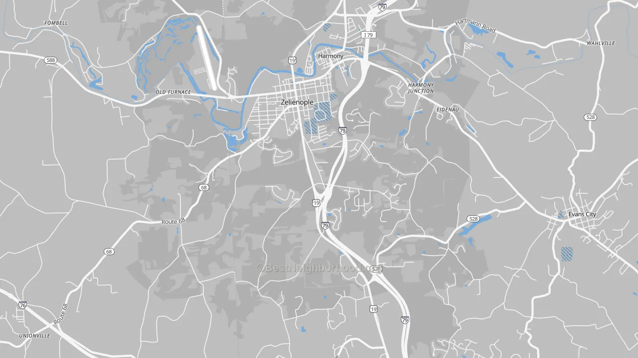Transit Grade map of 16063, PA